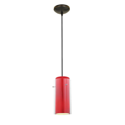 Access - 28033-3C-ORB/CLRD - LED Pendant - Glass'n Glass Cylinder - Oil Rubbed Bronze