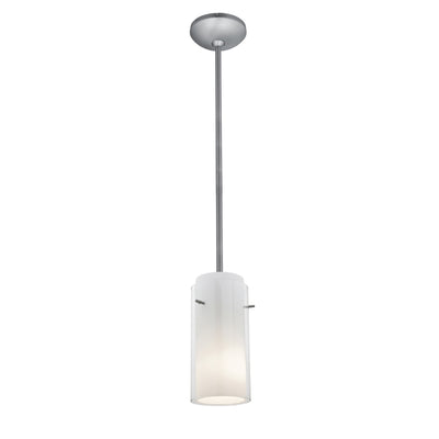Access - 28033-3R-BS/CLOP - LED Pendant - Glass'n Glass Cylinder - Brushed Steel