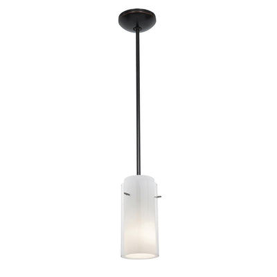 Access - 28033-3R-ORB/CLOP - LED Pendant - Glass'n Glass Cylinder - Oil Rubbed Bronze