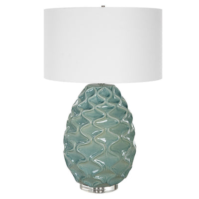 Uttermost - 30193 - One Light Table Lamp - Laced Up - Sea Foam Gloss Glaze