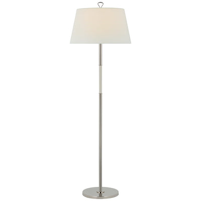 Visual Comfort Signature - AL 1000PN/PAR-L - LED Floor Lamp - Griffin - Polished Nickel And Parchment Leather