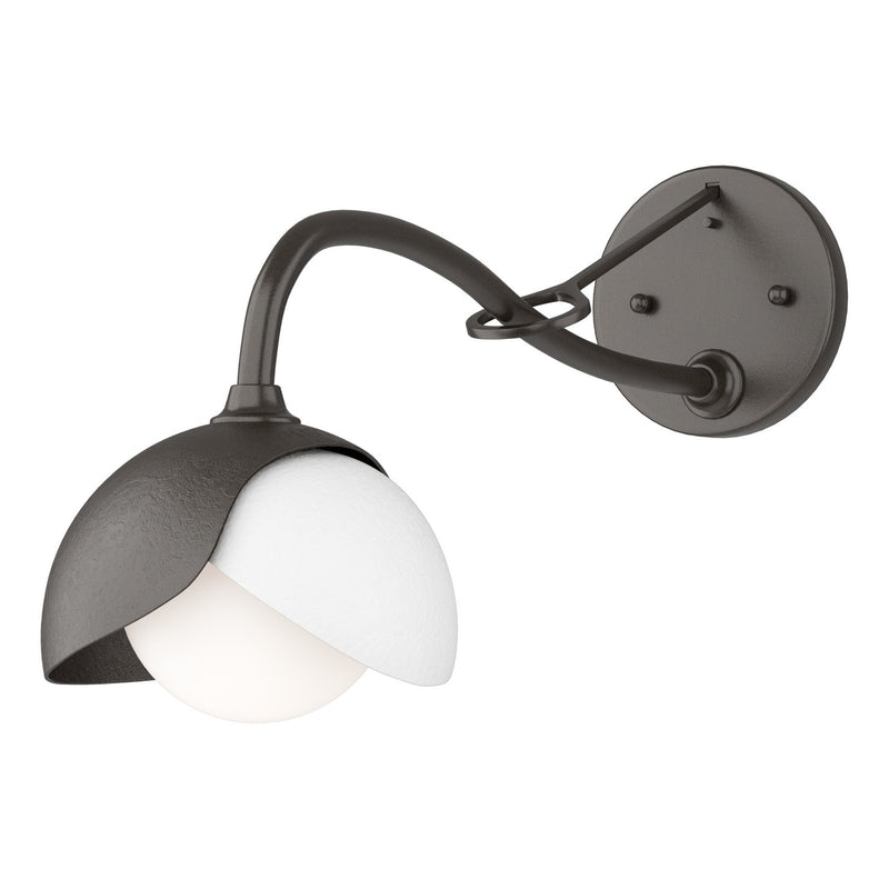 Hubbardton Forge - 201377-SKT-14-02-GG0711 - One Light Wall Sconce - Brooklyn - Oil Rubbed Bronze