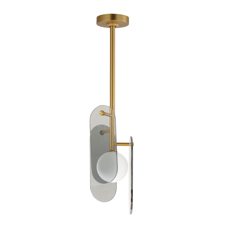 Studio M - SM24811MSKNAB - LED Pendant - Megalith - Glass - Natural Aged Brass