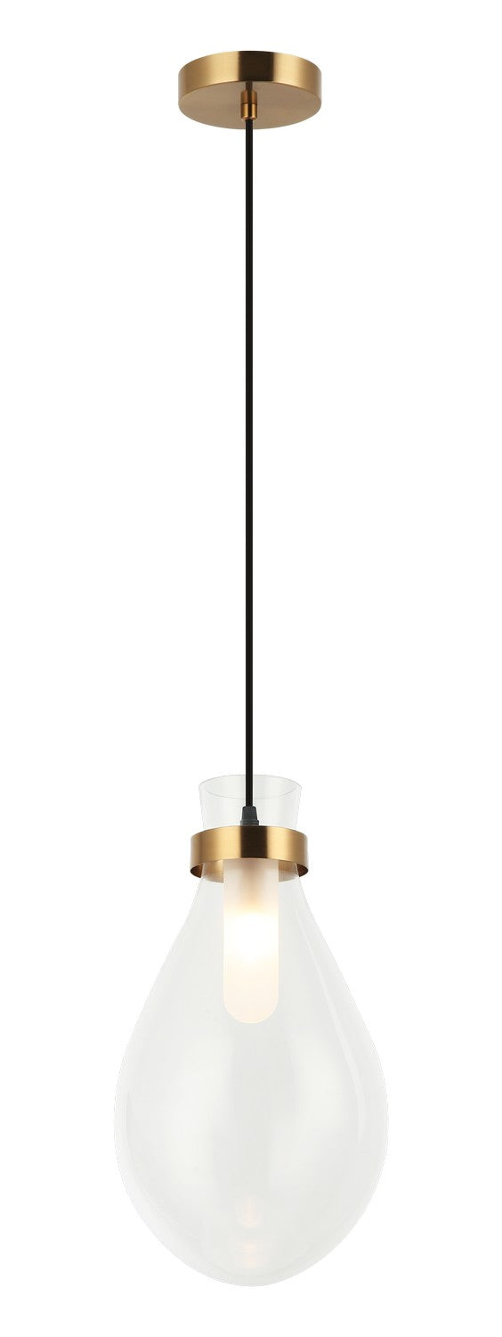 Matteo Lighting - C31911AG - One Light Pendant - Seranna - Aged Gold Brass
