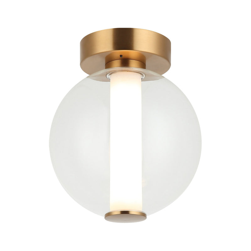 Matteo Lighting - WX69611AGCL - LED Wall Sconce/Ceiling Mount - Belange - Aged Gold Brass