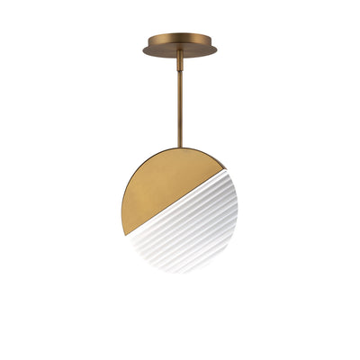W.A.C. Lighting - PD-25410-30-AB - LED Mini Pendant - Crescent - Aged Brass