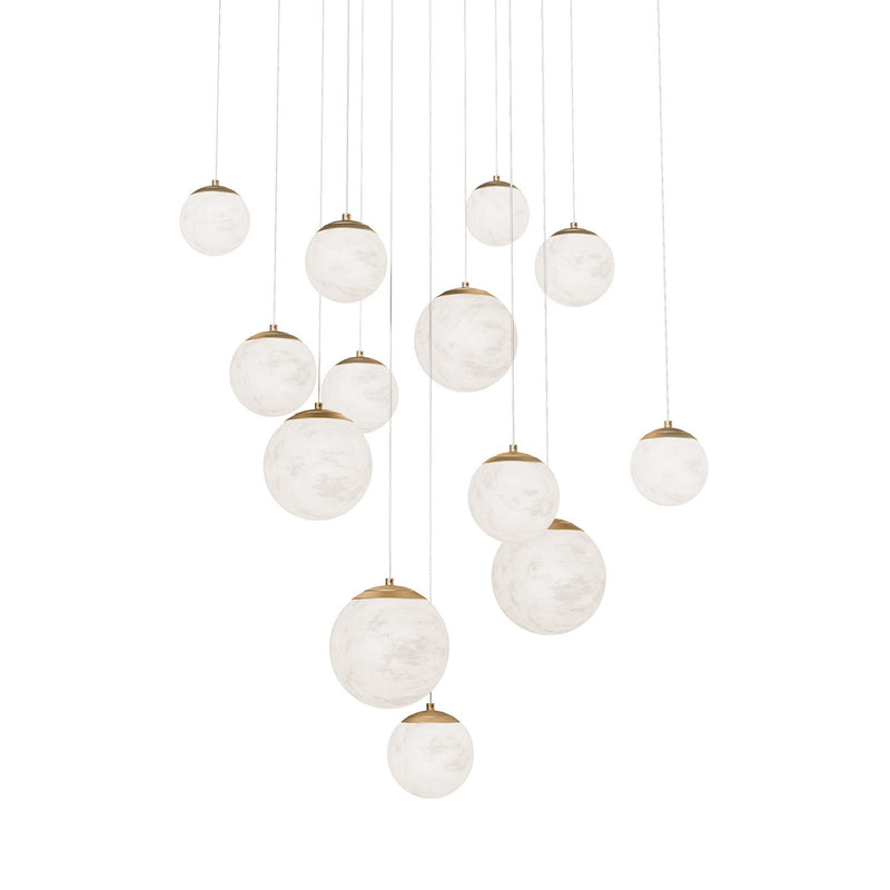 Modern Forms - PD-34413S-AB - LED Pendant - Pisces - Aged Brass
