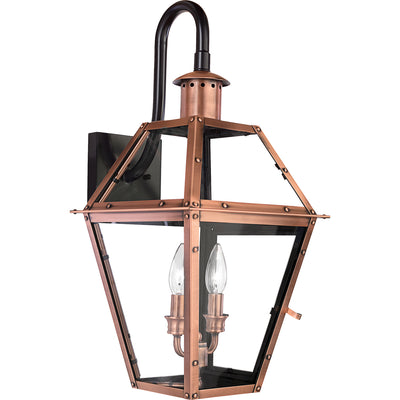Quoizel - RO8411AC - Two Light Outdoor Wall Lantern - Rue De Royal - Aged Copper