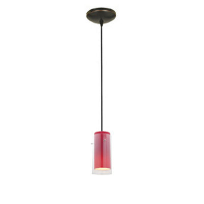 Access - 28033-1C-ORB/CLRD - One Light Pendant - Glass'n Glass Cylinder - Oil Rubbed Bronze