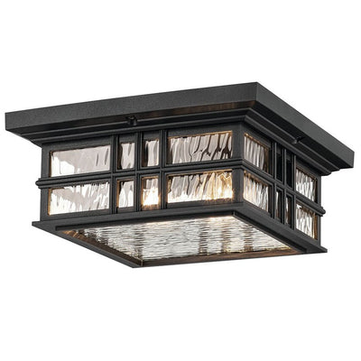 Kichler - 49834BKT - Two Light Outdoor Ceiling Mount - Beacon Square - Textured Black