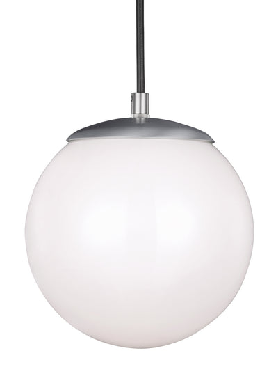 Visual Comfort Studio - 6018-04 - One Light Pendant - Leo - Hanging Globe - Satin Aluminum