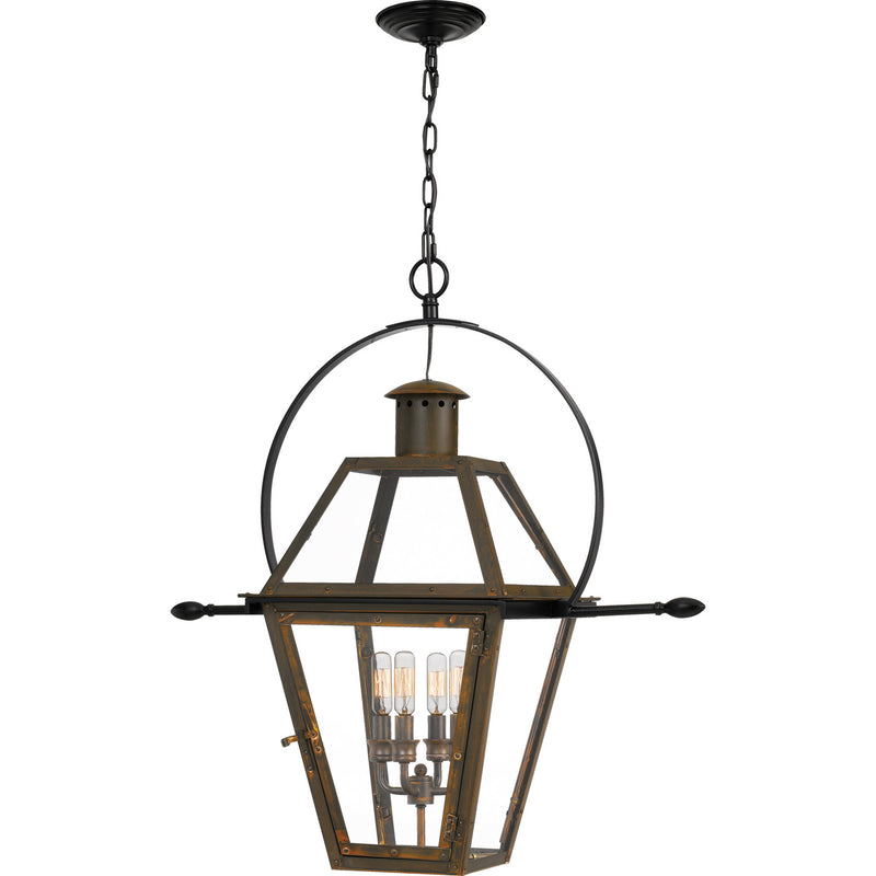 Quoizel - RO1914IZ - Four Light Outdoor Hanging Lantern - Rue De Royal - Industrial Bronze