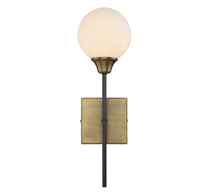 Meridian - M90003-79 - One Light Wall Sconce - Mscon - Oiled Rubbed Bronze with Natural Brass