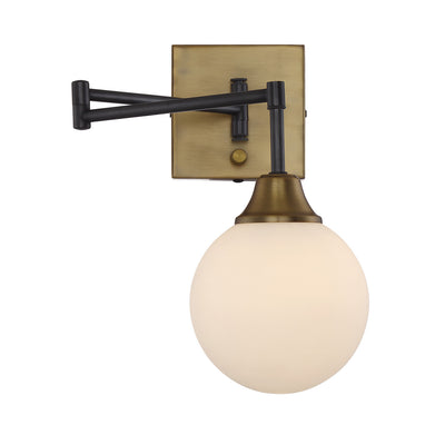 Meridian - M90006-79 - One Light Wall Sconce - Mscon - Oiled Rubbed Bronze with Natural Brass