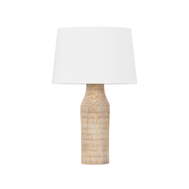 Hudson Valley - L1529-AGB/CBW - One Light Table Lamp - Medina - Aged Brass/Ceramic Basketweave