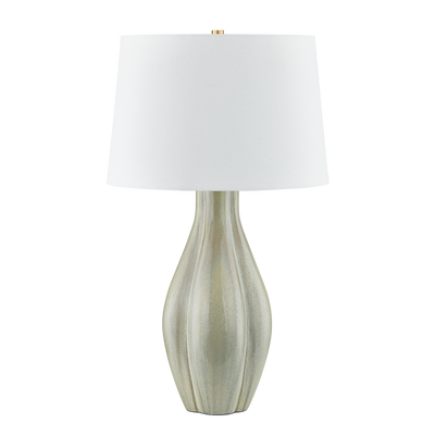 Hudson Valley - L7231-AGB/C02 - One Light Table Lamp - Galloway - Aged Brass/Ceramic Coastal Green