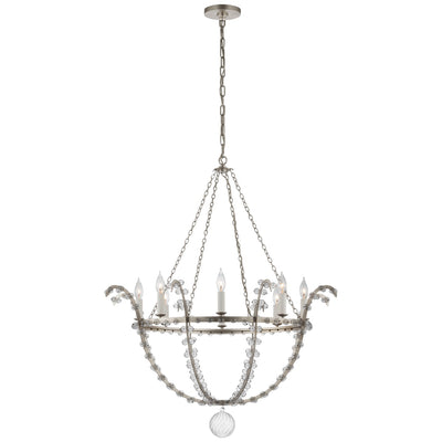 Visual Comfort Signature - JN 5150BSL/CG - LED Chandelier - Alonzo - Burnished Silver Leaf and Clear Glass