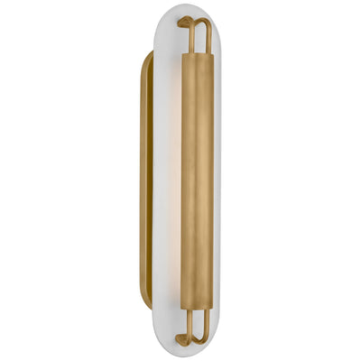Visual Comfort Signature - KW 2506AB/WHT - LED Wall Sconce - Teline - Antique-Burnished Brass and Matte White