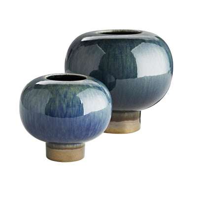 Arteriors - 1040 - Vases Set of 2 - Tuttle - Peacock ad Bronze Reactive