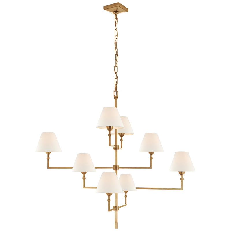 Visual Comfort Signature - AH 5310HAB-L - Eight Light Chandelier - Jane - Hand-Rubbed Antique Brass