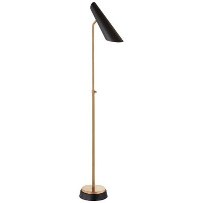Visual Comfort Signature - ARN 1401HAB-BLK - LED Floor Lamp - Franca - Hand-Rubbed Antique Brass with Black Shade