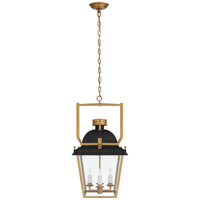 Visual Comfort Signature - CHC 5108BLK/AB-CG - Four Light Lantern - Coventry - Matte Black and Antique-Burnished Brass