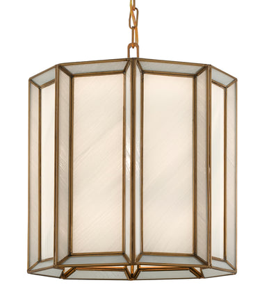 Currey and Company - 9000-0574 - One Light Pendant - Daze - Antique Brass/White