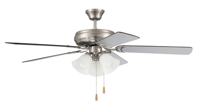 Craftmade - DCF52BNK5C3W - 52``Ceiling Fan - Decorator's Choice 3 Light Kit - Brushed Polished Nickel