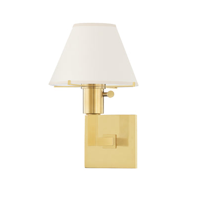 Hudson Valley - MDS130-AGB - One Light Wall Sconce - Leeds - Aged Brass