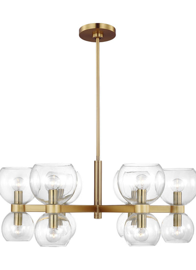 Visual Comfort Studio - KSC10212BBSCG - Six Light Chandelier - Londyn - Burnished Brass with Clear Glass