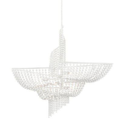 Currey and Company - 9000-0839 - Eight Light Chandelier - Neptune - Gesso White