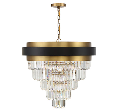 Savoy House - 1-1668-9-143 - Nine Light Chandelier - Marquise - Matte Black with Warm Brass Accents