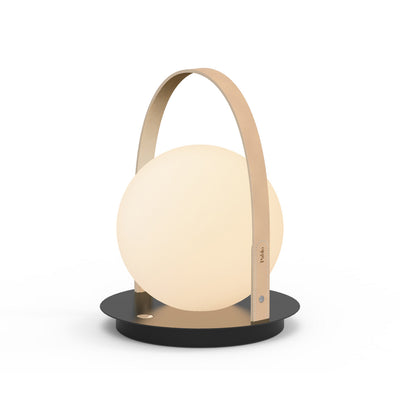 Pablo Designs - BOLA LTN BLK TAN - LED Table Lamp - Bola Lantern - Black/Tan