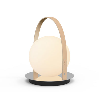 Pablo Designs - BOLA LTN CRM TAN - LED Table Lamp - Bola Lantern - Chrome/Tan