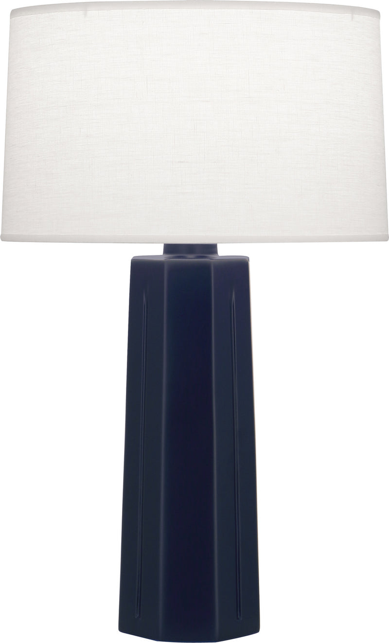 Robert Abbey - MMB60 - One Light Table Lamp - Mason - Matte Midnight Blue Glazed