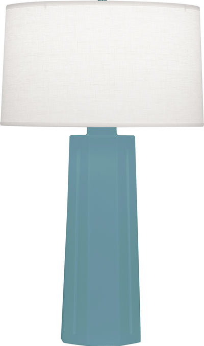 Robert Abbey - MOB60 - One Light Table Lamp - Mason - Matte Steel Blue Glazed