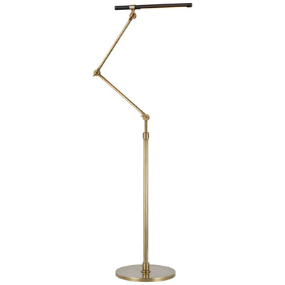Visual Comfort Signature - IKF 1506HAB/BLK - LED Floor Lamp - Heron - Hand-Rubbed Antique Brass and Matte Black