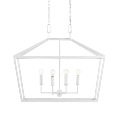 Currey and Company - 9000-0979 - Six Light Chandelier - Denison - Gesso White