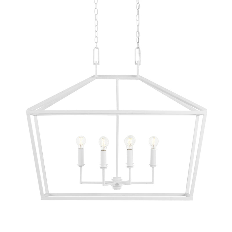 Currey and Company - 9000-0979 - Six Light Chandelier - Denison - Gesso White