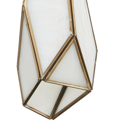 Currey and Company - 9000-1072 - Seven Light Pendant - Glace - White/Antique Brass/Silver