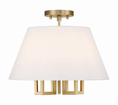 Crystorama - 2255-VG_CEILING - Five Light Ceiling Mount - Westwood - Vibrant Gold
