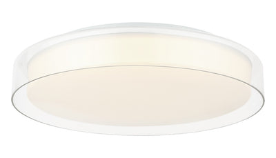 Matteo Lighting - M14618WHCL - LED Flush Mount - Callum - White / Clear