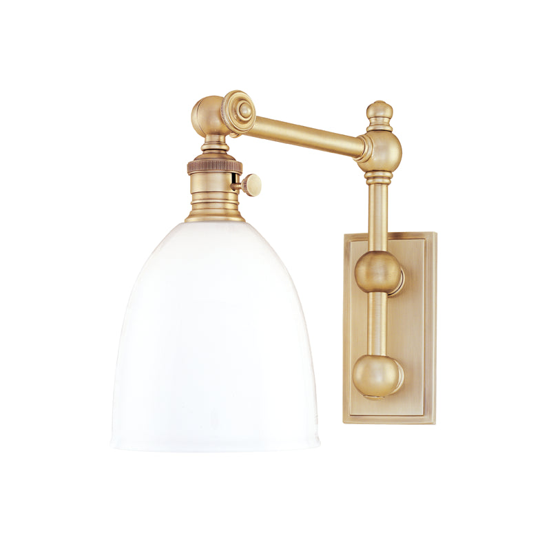 Hudson Valley - 762-AGB - One Light Wall Sconce - Roslyn - Aged Brass