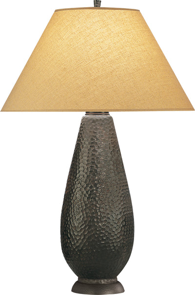 Robert Abbey - 9856 - One Light Table Lamp - Beaux Arts - Antique Rust over Hammered Cast Metal