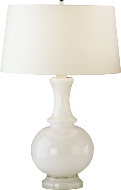 Robert Abbey - W3323 - One Light Table Lamp - Glass Harriet - White Glass w/Polished Nickel