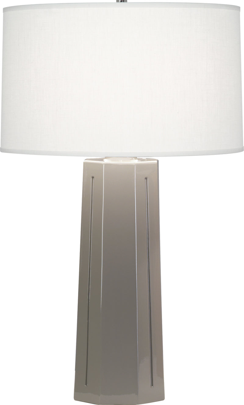 Robert Abbey - 972 - One Light Table Lamp - Mason - Smoky Taupe Glazed
