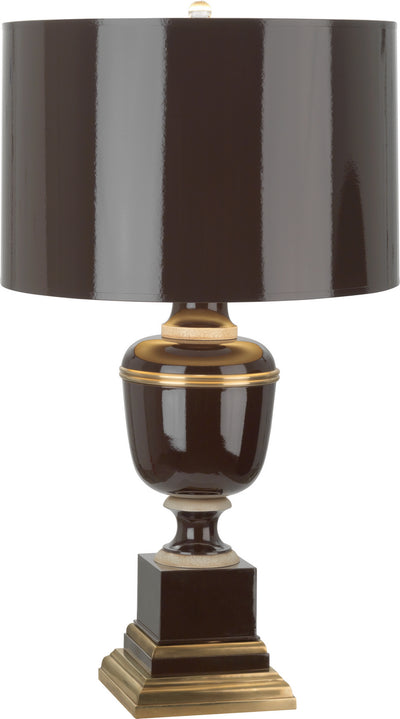 Robert Abbey - 2502 - One Light Table Lamp - Annika - Chocolate Lacquered Paint w/Natural Brass and Ivory Crackle