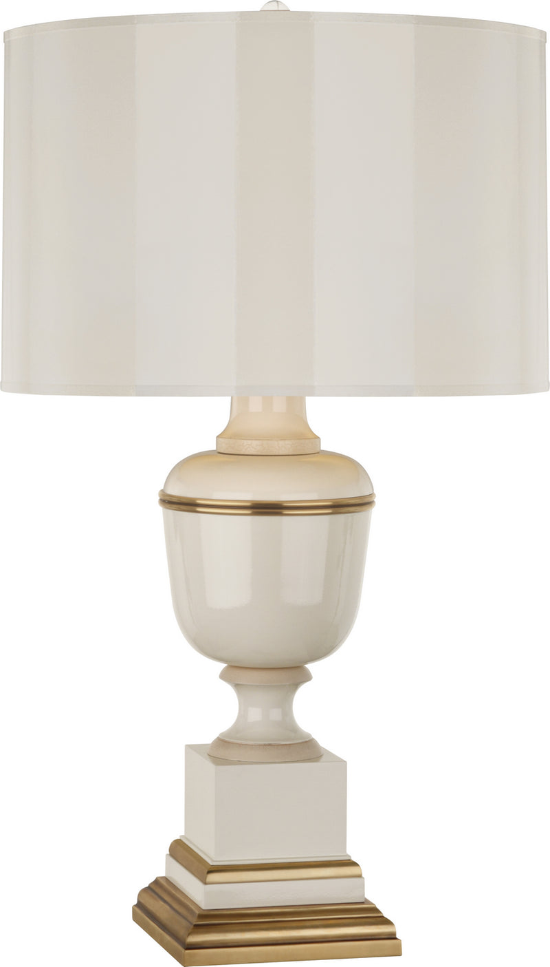 Robert Abbey - 2601 - One Light Table Lamp - Annika - Ivory Lacquered Paint w/Natural Brass and Ivory Crackle