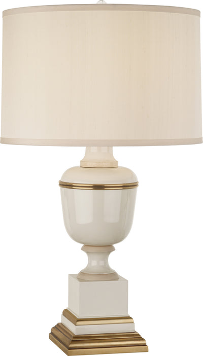 Robert Abbey - 2601X - One Light Table Lamp - Annika - Ivory Lacquered Paint w/Natural Brass and Ivory Crackle