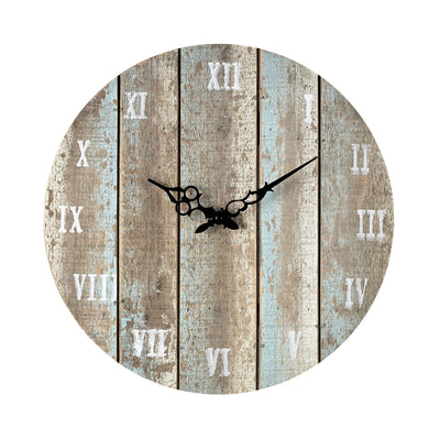 ELK Home - 128-1009 - Clock - Wooden Roman - Weathered Blue